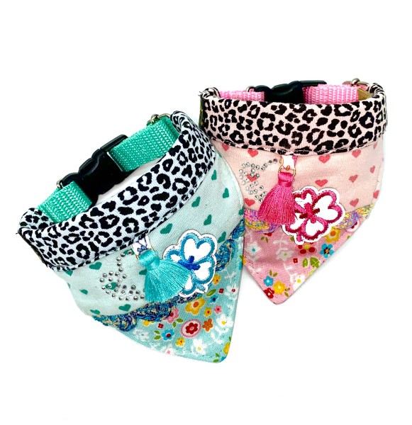 Bandana CANDY GLAM Col. mint & powder rose